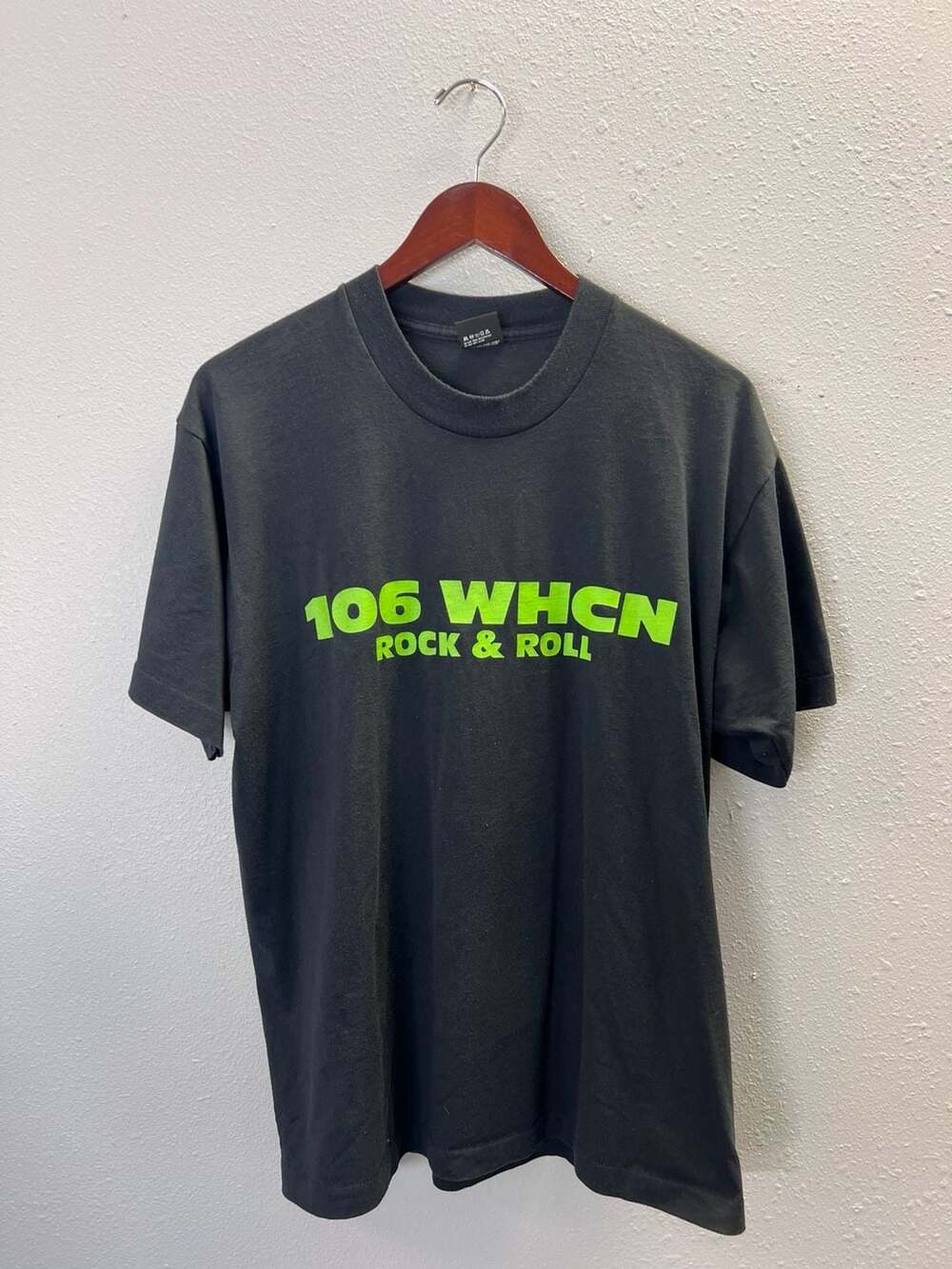 Vintage 90s 106 WHCN Rock Roll Radio Shirt XL Screen Stars Single Stitch 0545